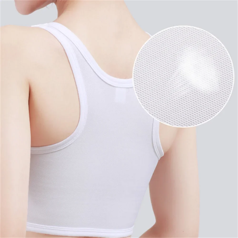 Women's Breathable Chest Binder: Side Buckle Short Vest - Wireless Tank Top Underwear for Comfortable Chest Binding
