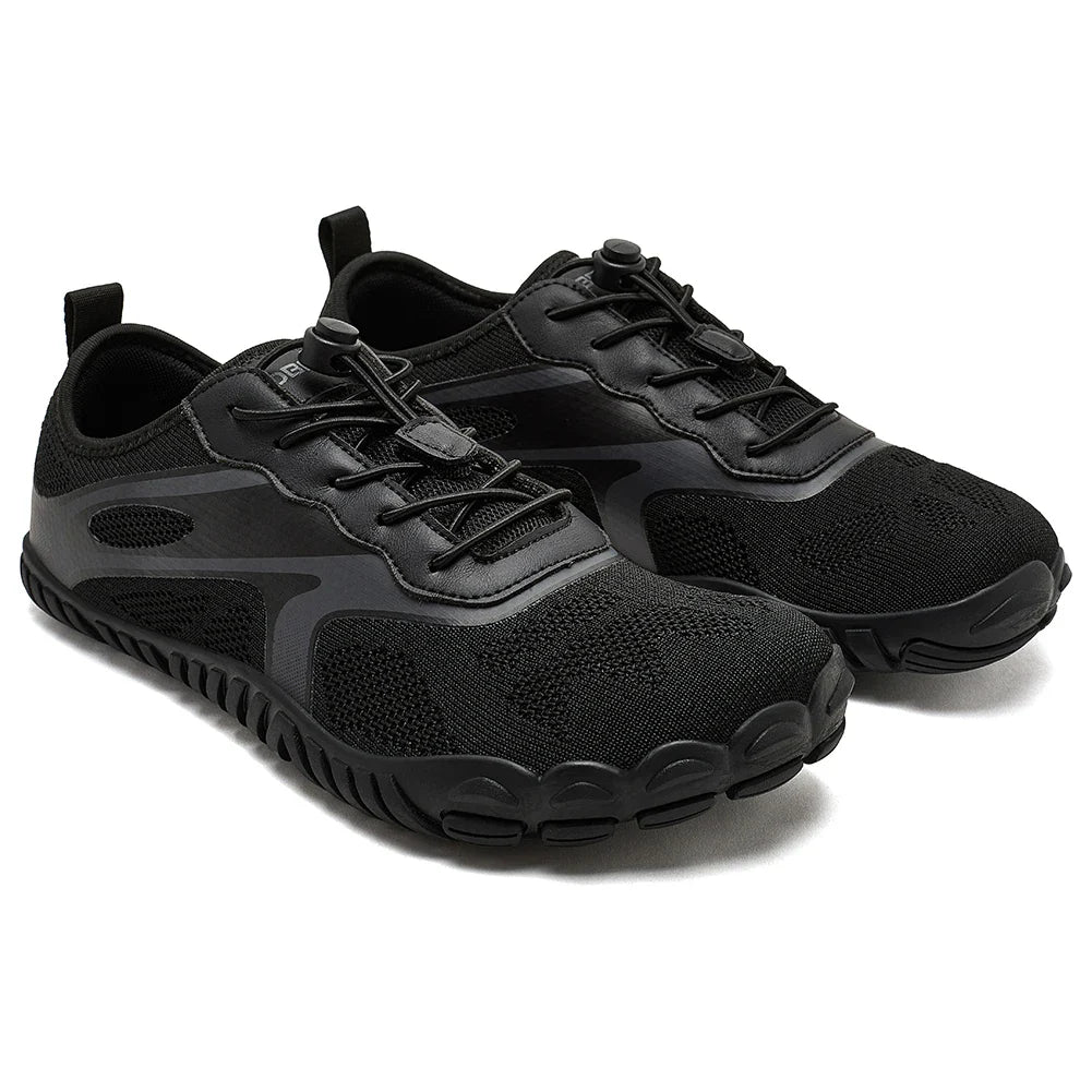 HOBIBEAR Unisex Barefoot Wide Toe Sneakers – Zero Drop Outdoor Running & Beach Walking Shoes with Elastic Band