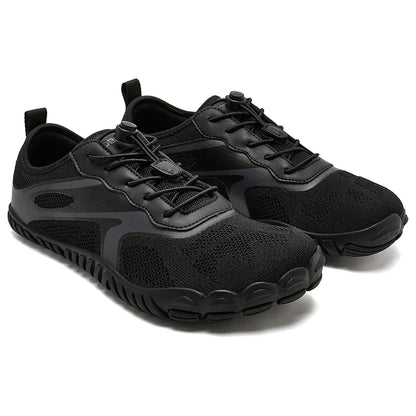 HOBIBEAR Unisex Barefoot Wide Toe Sneakers – Zero Drop Outdoor Running & Beach Walking Shoes with Elastic Band