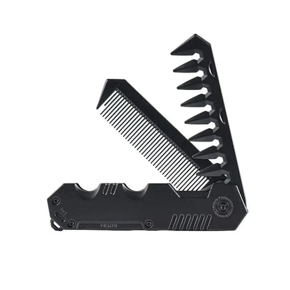 Portable Pocket Hair Comb for Men - Folding Wide Tooth Beard Styling Comb for Hair Care, Grooming & Barber Use