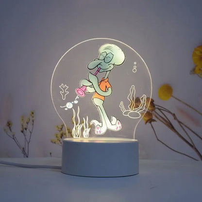 SpongeBob & Patrick Star 3D Night Light — Cartoon Animation Creative Decorative Lamp for Children’s Room