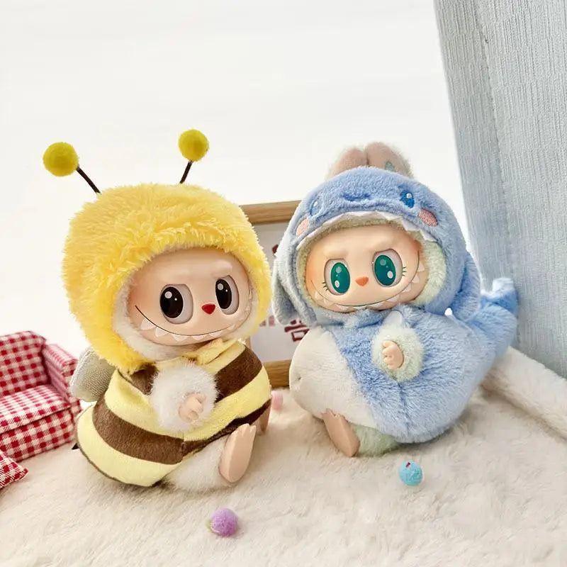 Labubu 15-17cm Pendant Sitting Baby Shark Bee Dinosaur Cute Doll Accessories & Decoration Clothes