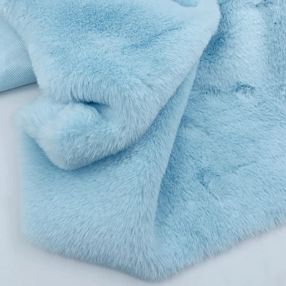 Sewbato Super Soft Artificial Rabbit Fur Fabric – 50x50cm Plush DIY Garment & Craft Material