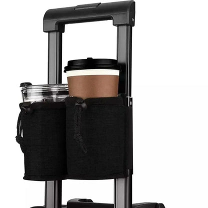 Travel Luggage Cup Holder Set - Portable Hands-Free Drink Carrier for Coffee, Milk Tea & Travel Storage