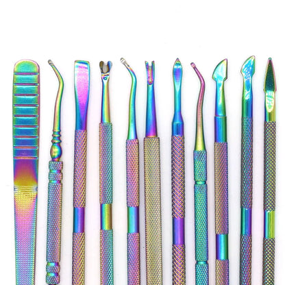Stainless Steel Dead Skin Remover & Cuticle Pusher - Double-Ended Nail Care Tool for Professional Nail Art Cleaning and Care - 1 Piece
