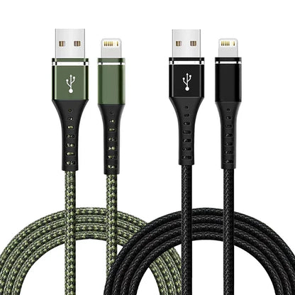 Original Lightning Cable USB – Fast Charging Wire for iPhone 14-6S Plus, X, XR, XS, 13, 12, 11 Pro Max, SE, Nylon Braided Charger Cord