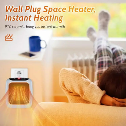 2025 Mini Space Heater – 800W Energy-Saving, Fast 3s Heating, Quiet Home & Office Hot Air Blower
