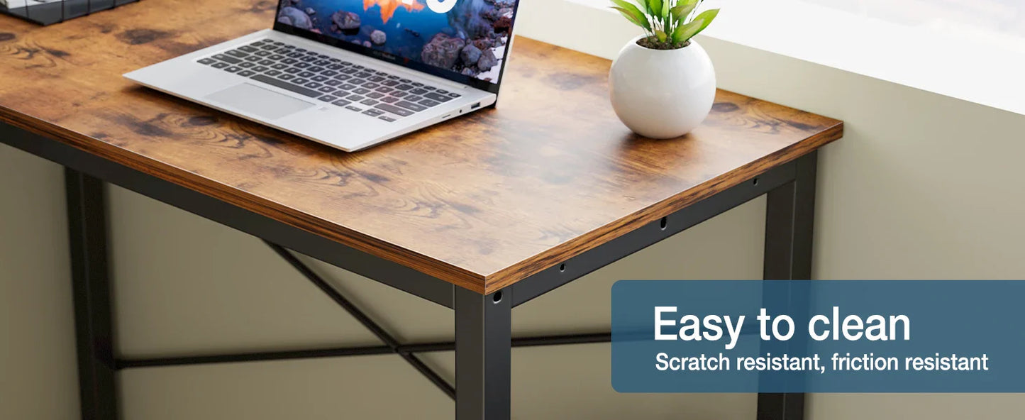 50-Inch Gaming Corner Desk – Wooden Office Writing Table with CPU Storage Shelf & Side Bag for Small Spaces