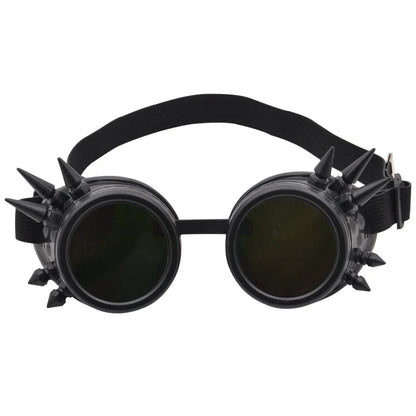 Motorcycle Retro Steampunk Sunglasses – Gothic Driver Protective Glasses for Costume & Dress-Up