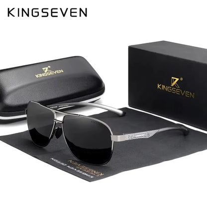 KINGSEVEN Polarized Pilot Sunglasses – UV400 HD Lens Aluminum Frame Photochromic Night Vision Eyewear for Men & Women