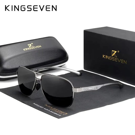 KINGSEVEN Polarized Pilot Sunglasses – UV400 HD Lens Aluminum Frame Photochromic Night Vision Eyewear for Men & Women