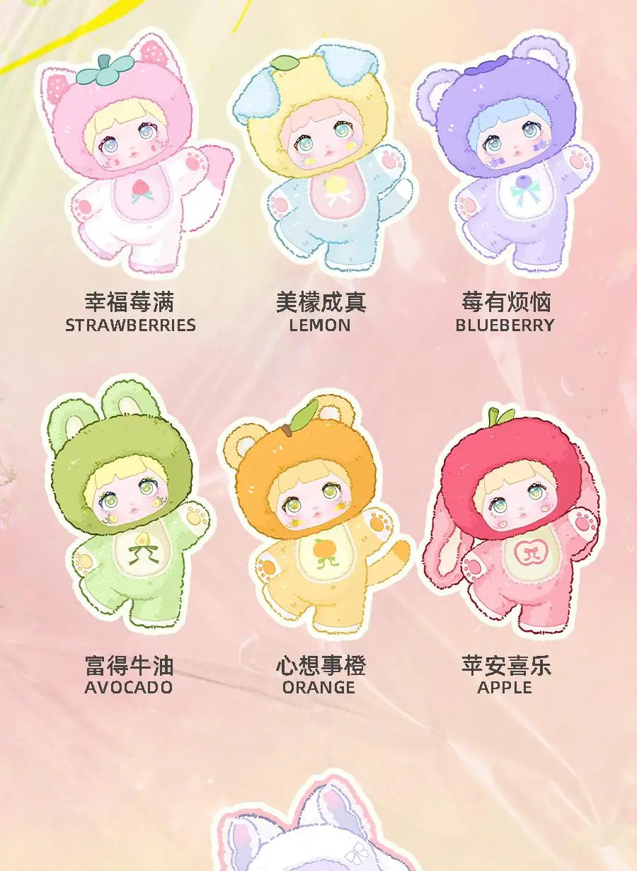 Nommi V3 Fruits Series Dream Eyes Blind Box – Plush & Vinyl Bag Pendant Toy Gift for Kids