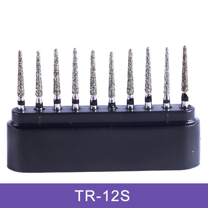 AZDENT Dental Diamond Burs Kit – Multiple Models with Black Storage Box for High-Speed Handpiece