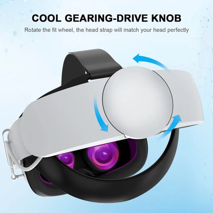 Upgrade Your Meta Oculus Quest 2 with Adjustable Head Strap and 10000mAh Battery - Essential Accessories for VR Enthusiasts