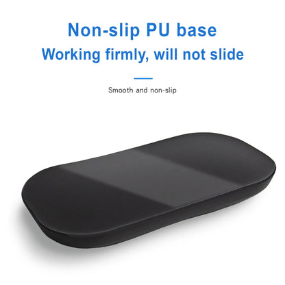 EXCO Ergonomic Silicone Mouse Wrist Rest – Leather Surface Cushion for Computer, Laptop, Office & Gaming Pain Relief
