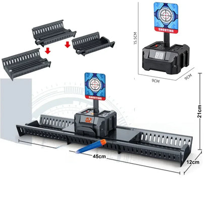 Electric Auto-Reset Nerf Gun Target with Sound & Light – High Precision Shooting Game for Kids