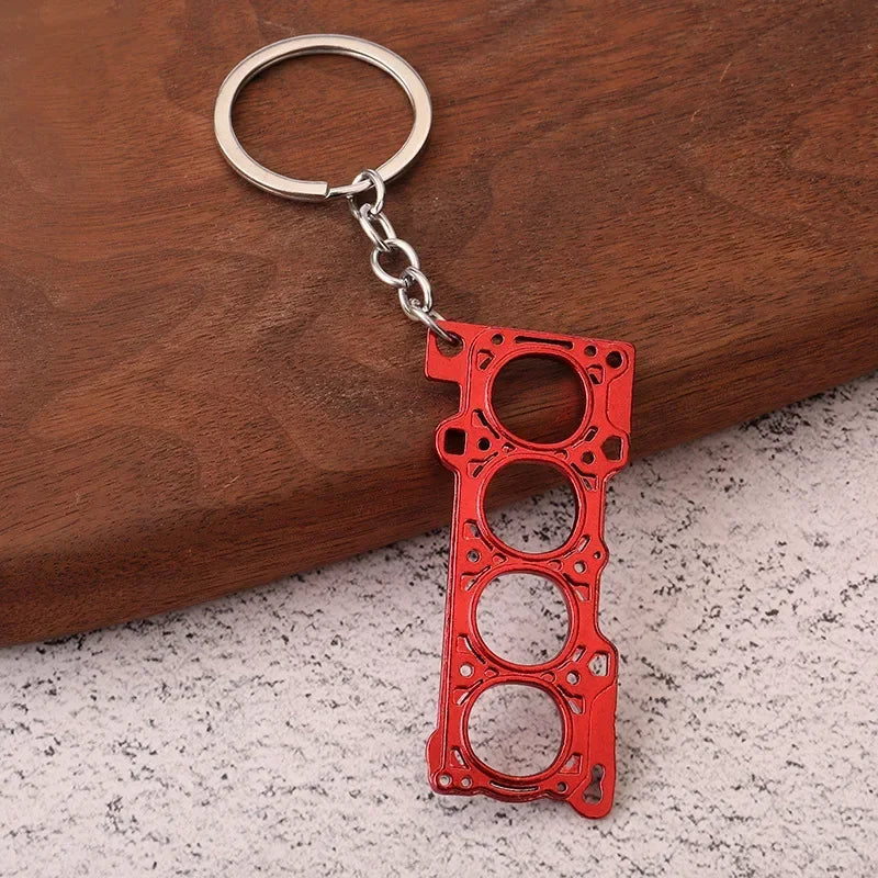 Creative Gear Head Keychain – Speed Gearbox & Turbo Hub Brake Disc Pendant for Car Keys, Shock Absorber Keyring