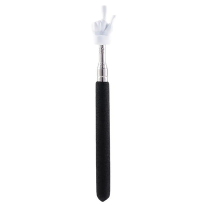 Retractable Teacher Pointer — Stainless Steel Telescopic Finger Design Stick for Classroom Teaching Supplies