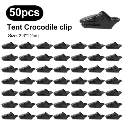 Camping Tent Clips – Anti-Wind Crocodile Clamps for Tarpaulin & Tent, 10/20/50PCS Outdoor Hooks