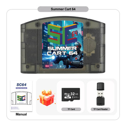 EPICJOY SummerCart 64 – 32GB Open Source N64 Game Card for Nintendo 64 Console, 5400+ Games & 64DD Support