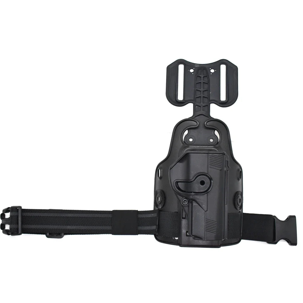Outdoor Tactical Thigh Drop Leg Holster - Compatible with Glock 17, Beretta M9, Colt 1911, PX4 Storm for Hunting