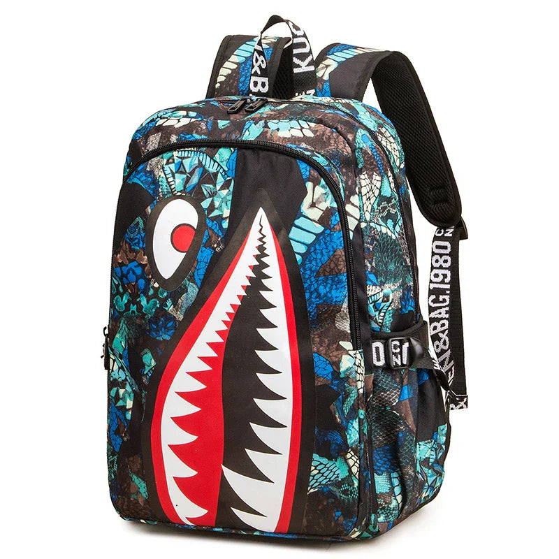 Anti-Theft Waterproof Backpack — Unisex Fabric Rucksack Travel Bag for School & Students