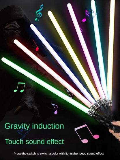 RGB Metal Lightsaber Toy – 15-Color Changing Laser Sword with Sound Effects, Force FX Jedi Blaster Gift for Kids