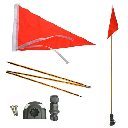 Foldable Kayak Safety Flag – Canoe, Paddle Board & Fishing Boat Visibility Flag