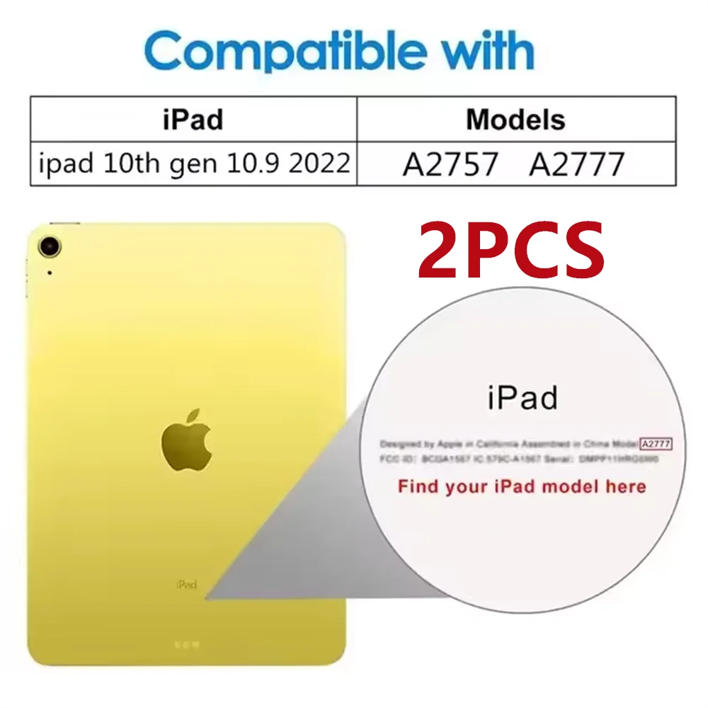2PCS 9H Tempered Glass Screen Protector for iPad (10.2/9.7/10.5/10.9/11) Pro, Air & Mini – Anti-Scratch HD Protective Film