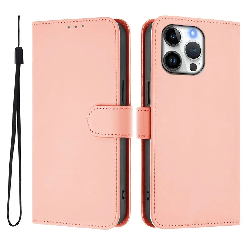 iPhone 16 Series Wallet Leather Flip Case – Protective Cover for 16, 16 Pro, 16 Pro Max & 16 Plus