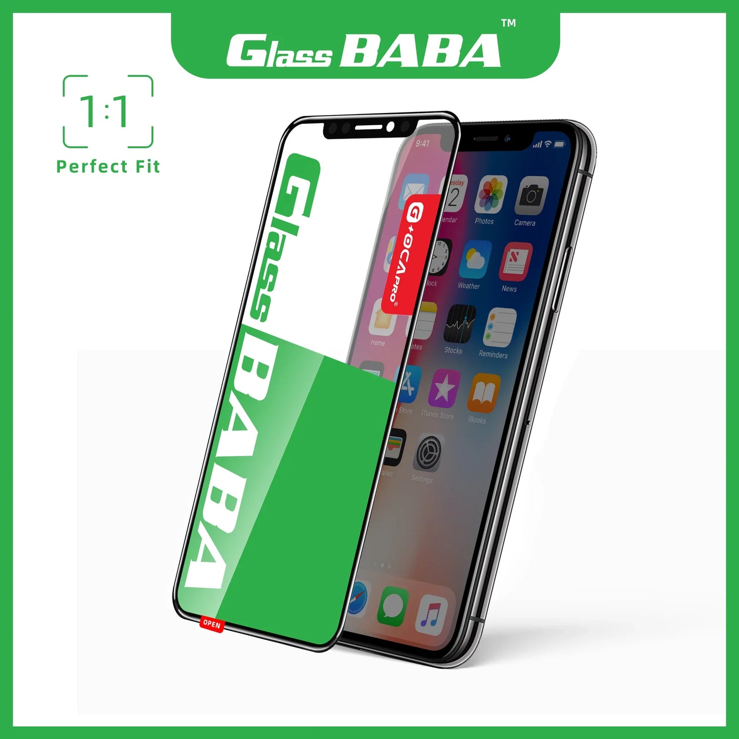5PCS G+OCA Glass+BABA 2-in-1 Screen Protector — Touch Lens for iPhone 11/12/13/14 Plus/15/16 Pro Max/Mini/X/XS/XR Max