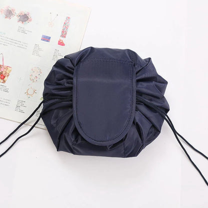 Women’s Drawstring Cosmetic Bag — Portable Waterproof Travel Makeup Organizer & Toiletry Beauty Pouch