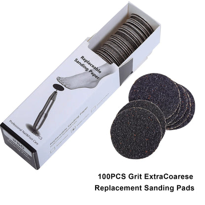 Foot Dead Skin Sandpaper Smart Wheel Pedicure Disc | Replaceable Sandpaper for Callus and Cuticle Removal | 25MM Manicure Tool