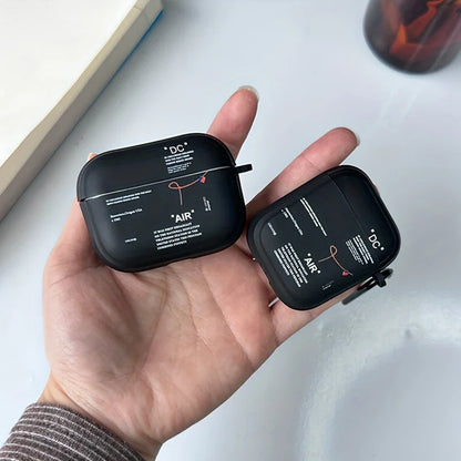 Stylish Black & Clear AirPods Case – Protective Cover for AirPods 2, 3, 4, Pro & Pro 2 | Gift for Boyfriend