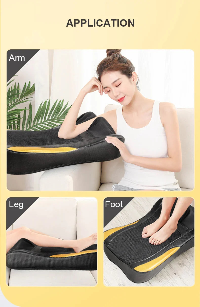 Multifunctional Electric Full Body Massage Cushion – Back, Waist, Neck & Shoulder Shiatsu Kneading Massager for Home Use