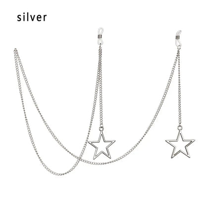 New Fashion Women's Eyeglass Chain - Hollow Star & Pearl Beaded Lanyard for Sunglasses & Reading Glasses, Neck Strap Holder