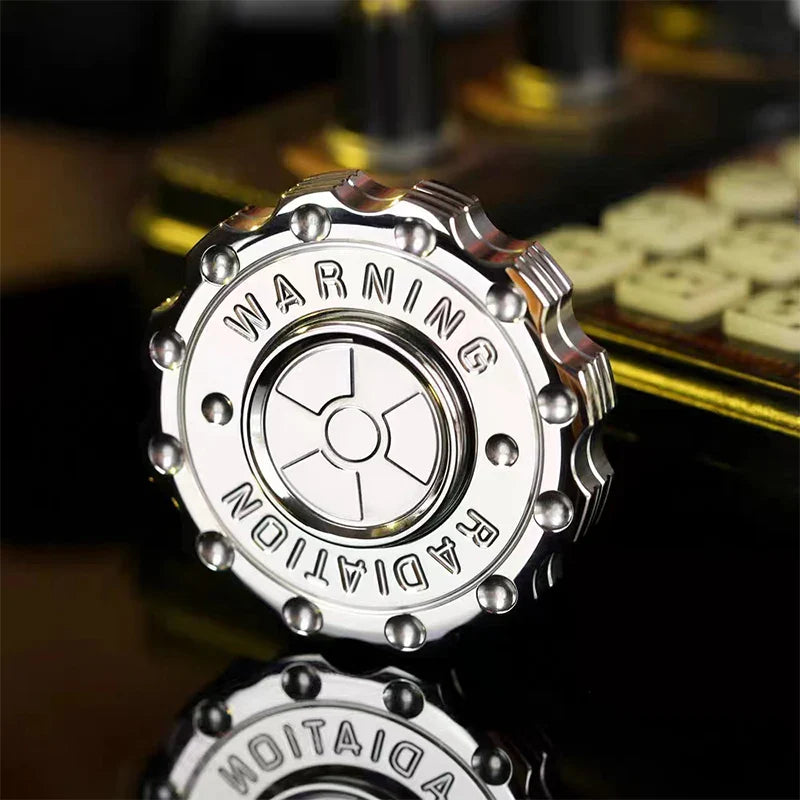 Radiation Warning Fidget Slider Spinner – EDC Gear Hand Clicker for ADHD & Stress Relief