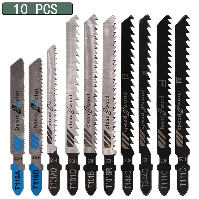T-Shank Jigsaw Blade Set - 10/20/35/48PCS HCS Saw Blades for Wood Plastic Metal Cutting Tools
