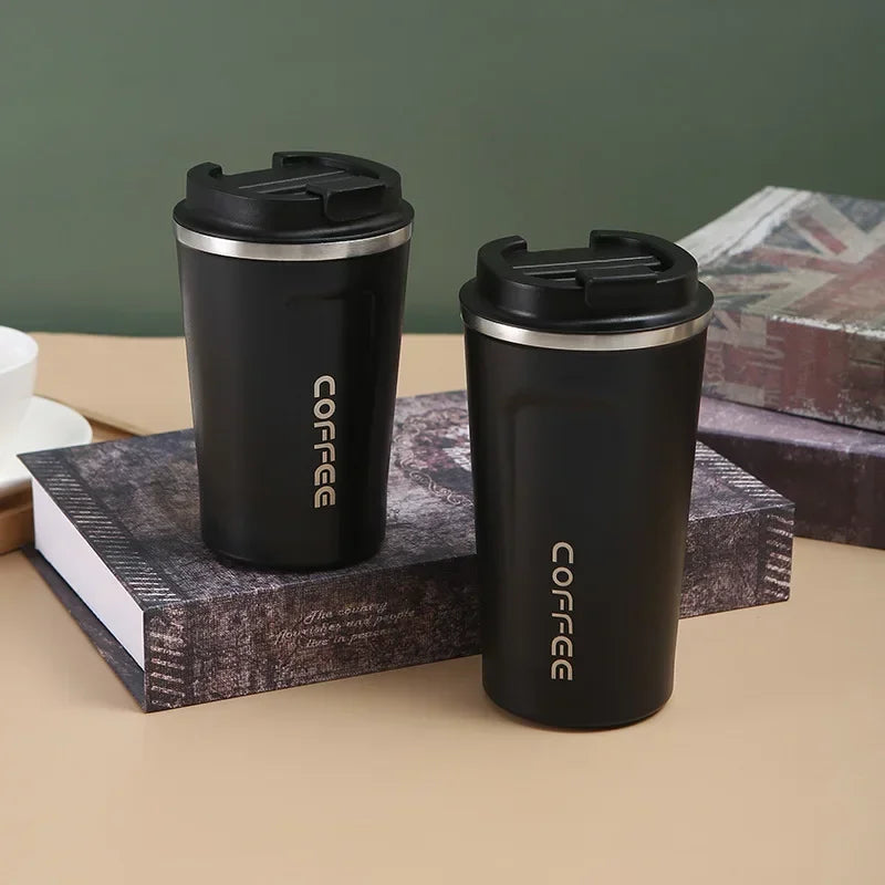380/510ml Stainless Steel Coffee Cup - Travel Thermal Mug with Leak-Proof Design - Thermos Bottle for Tea and Coffee - Office Business Style