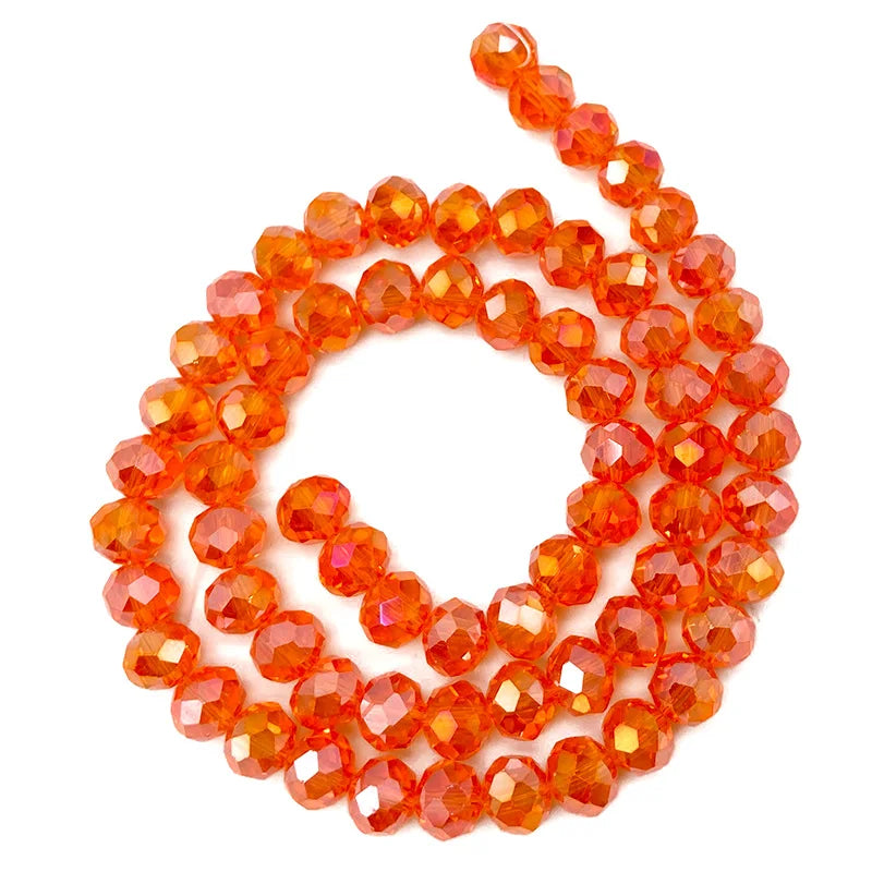 Faceted Crystal Glass Beads 2-8mm Loose Spacer Beads for DIY Jewelry Making Bracelets & Earrings