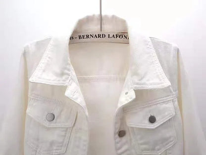 Women’s Denim Jacket – Spring & Autumn Short Coat, Casual Pink Jean Jackets, Loose Purple, Yellow & Blue Outerwear Tops
