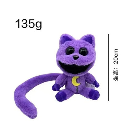 Smiling Animal Anime Plush Toy – Horror Cat Doll, Soft Cartoon Plush for Festival Decoration & Gift