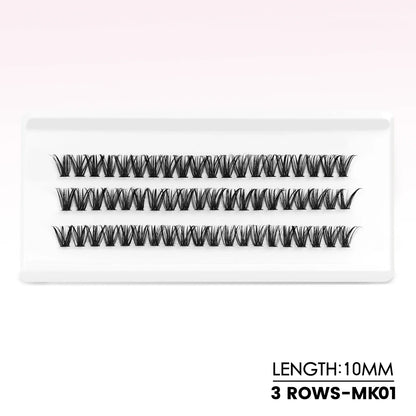 WOSHEER DIY Eyelash Cluster Kit – Faux Mink Lash Extensions with Bond, Seal & Remover for Natural Thick Individual Lashes