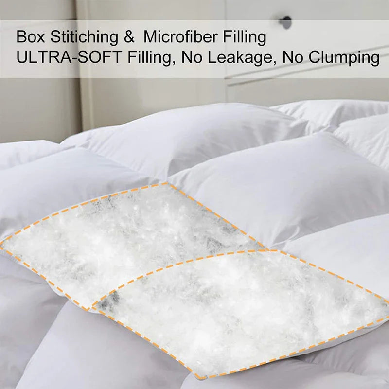 Peter Khanun Winter Duvet Comforter – Thick, Washable Microfiber Bedding with Corner Tabs, Small, Queen & King Size