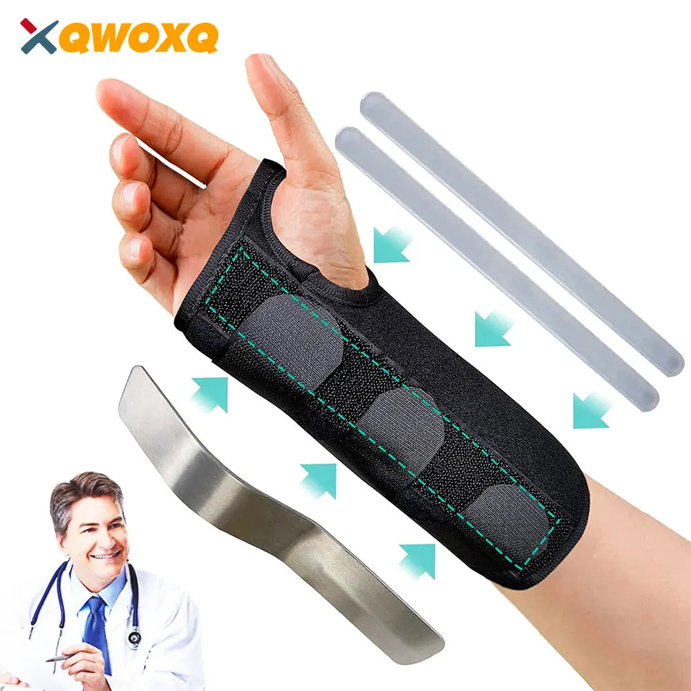 Adjustable Wrist Brace for Carpal Tunnel Relief — Night Support with Splints for Injury, Pain, Sprain, and Tendonitis