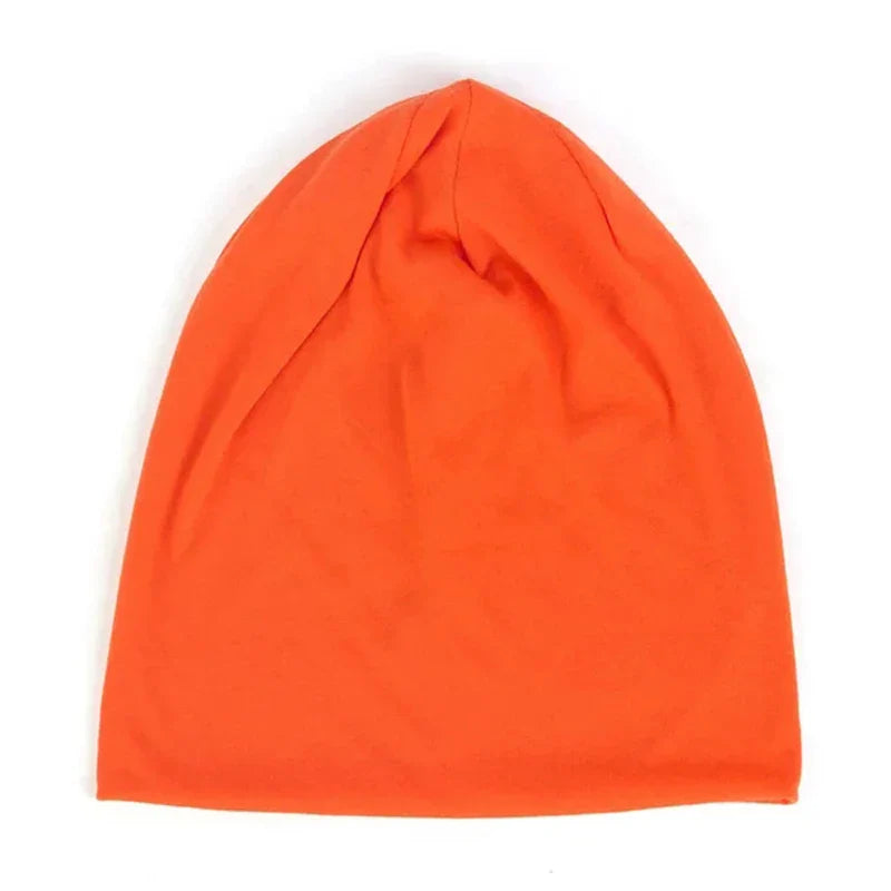 Solid Polyester Beanie - Unisex Casual Beanie Hat for Men & Women | Thin Skullies Cap