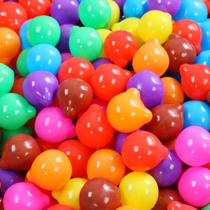 Colorful Baby Plastic Balls — Water Pool & Ocean Wave Balls with Basketball Hoop for Kids, Outdoor Tent Playhouse Toys