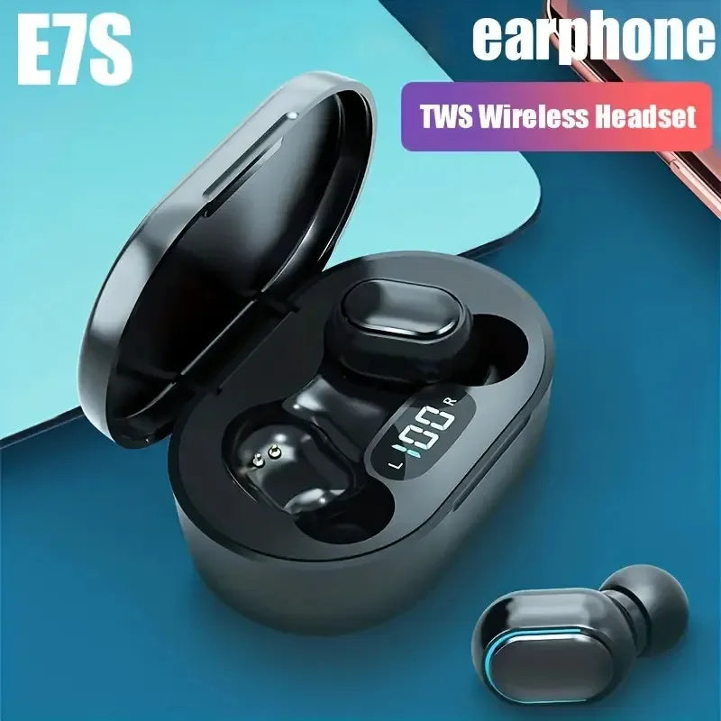 E7S TWS Wireless Headphones | Bluetooth Earphone Control Sport Headset | Waterproof Microphone Music Earphone | Compatible with All Smartphones