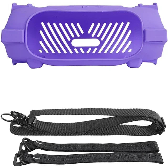 Silicone Case for JBL Charge 6 - Soft Protective Cover with Strap & Carabiner