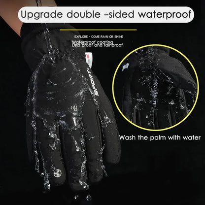 Winter Men & Women Touchscreen Gloves - Waterproof, Windproof, Full Finger, Non-Slip for Outdoor Sports, Cycling, Snow & Ski